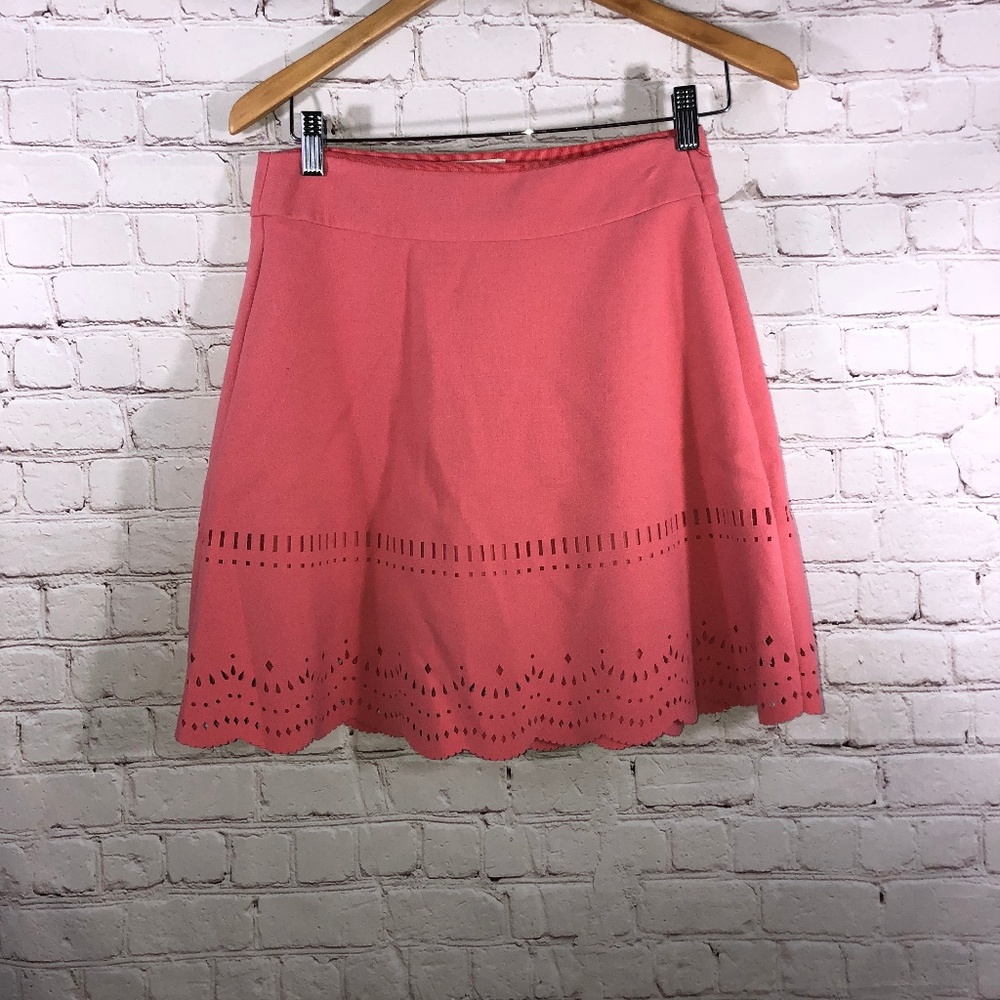 Loft Scalloped Coral‎ Skirt